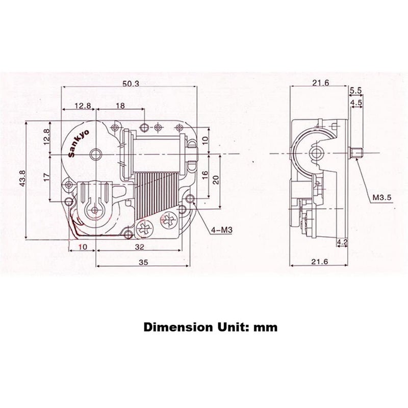 BinkeGG Music Box Spare Part Grey Wind Up Sankyo Musical Movement for DIY Music Boxes (60 Tunes Option) (Romeo and Juliet (A time for us)) - Image 4